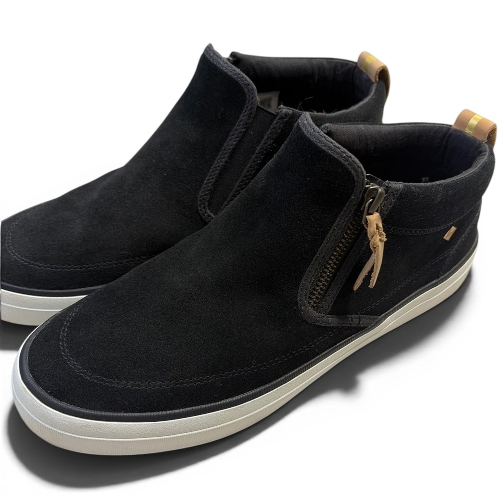 Sperry Soletide 2-Eye Suede High Top Sneakers Black STS86853 Womens 11